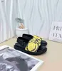 Marke Baby Pantoffeln Gelbes Muster Design Kinder Schuhe Größen 26-35 einschließlich Schuhkasten Sommer Hochqualitäts-Jungen Sandalen 24APRIL