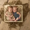 Dekens geboren jute achtergrond deken baby pography prop chunky jute layer netto douche cadeau