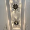 ウォールランプコリドーバルコニークリエイティブ天井ライトビンテージレトロノスタルジックランプベッドサイドフラワーブラックホワイト装飾徴者