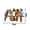 Window Stickers Creative Brilliant Color Bird Decoration Multicolor Happy Birds Home Wallpaper Cartoon Decorative