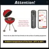 Strumenti alimenti wireless Black Abs per cucinare la griglia del forno BBQ bistecca di cucina tacchino app per barbecue bluetooth digitale intelligente