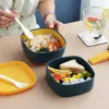 Dinnerware Office Box Worker Layered Lunch With Tableware The Can Microwave Oven Heat Student Collapsible Storage