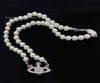 2022 Designer Korte Pearl Rhinestone Orbit Necklace Clavical Chain Barok Pearl Choker kettingen voor vrouwen sieraden cadeau3489723