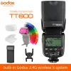 Выпускает Godox TT600 2.4G Беспроводная сеть GN60 Master/Slave Flash Speedlite для Canon Nikon Sony Pentax Olympus Fuji Lumix