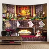 Tapestries Christmas Tapestry Stocking Background Print Home Decor Big Blanket Decoration