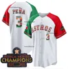 2024 Mexico Astros 44 Alvarez Custom Baseball Jersey 27 Altuve 2 Bregman 3 Pena Houstons Justin VerlanderFramber Valdez 71 Josh Hader Jeff Bagwell Bryan Jose Abreu