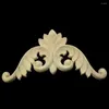 Decorative Figurines 8/10/13CM Floral Wood Carved Corner Applique Wooden Carving Decal For Furniture Cabinet Door Frame Wall Home Decor