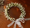 Breathable White Flower Crowns Tiaras Hairbands Romantic Sweet Gardland Women Wedding Hair Accessories for Bride Bridesmaids Y20076593931