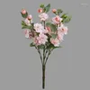 装飾的な花6PC/セットリードCamellia Silk Home Table Table Decoration Flower Arranchementsの束を置く