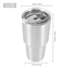 Mugs Stainless Steel Tumbler Cup With Lid Straw 30 Oz Double Wall Vacuum Flask Insulated Beer Drinking Thermoses Coffee