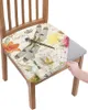 Couvre-chaise Fleur Dragonfly Crown Vintage Letters Couverture de siège élastique pour Hlebcovers Dining Room Protector Stretch