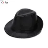 Chapeaux à bord large chapeau seau 2024 Men d'automne réel réel véritable cuir de vache chapeaux haut de chapeaux masculins chapeaux de mode hiver chauds nouveau cowboy 100% vraie vache en cuir Hatsl240413