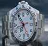 Luxo de alta qualidade relógio de pulso Mens relógio Explorer II 216570 Dial de discagem branca em aço inoxidável Data de discagem branca 42 mm Men039s Watch2601298