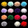 Fleurs décoratives 5pcs / lot 4 "16 couleurs Born Soft Murffon Tissu pour enfants Accessoires de cheveux artificiels Bandons de fleurs artificielles