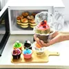 Baking Moulds 100 Pcs Clear Cupcake Boxes Set Kit Holders With Lid Single Compartment Muffin Carrier