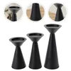 Candle Holders 3 Pcs Tabletop Candlestick Set Delicate Base Desktop Decor Creative Candleholder Wedding Pillar Stand