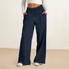 Damesbroeken vrouwen breed poot trainingsbroek recht met elastische taille voor lounge voor lounge