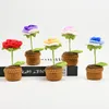 Dekorative Blumen 1PCS Stoff Ornamente handgemachtes Rosenblumen Bonsai Perfect Home and Office Desktop Dekor einzigartige ideale Valentinstags