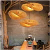 Новинка предметы бамбука подвесная лампа подвесной потолочный светильник ротан