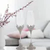 Bicchieri di vino flauti di champagne in cristallo lascile per matrimoni d'argento Mr Mrs toast Cups set per i regali personalizzati per l'impegno delle coppie