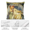 Cuscino Alfons Mucha Princess Hyacinth Throw Cover Cover decorativo per il lusso