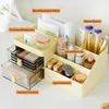 Storage Boxes Makeup Drawer Organizer For Vanity With Brush Holder Large Capacity Cosmetic Countertop Skincare Bathroom Cases Box