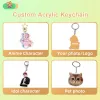 Chaves Vogra Custom Rainbow Keychain Cartoon Llavero Chain Photo Photo Charms de anime personalizados Chaços de acrílico e epóxi personalizados