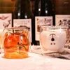 Vinglas Glas söta björnglas dubbel botten anti-scaling isolering kreativ kaffekopp mugg mjölksaft dricka redskap gåva