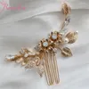 Clips de cheveux CZ Bride Bijoux Mariage Femmes Girls Headpice Shell Shell Bridal Peigl RE6091