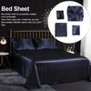 Sängkläder sätter 4st hemmonterad täckning bekväm rynka gratis enkel ren med örngott el polyester silkeslen slät satinark