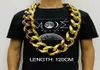 Цепи подделка Большой золотой цепь хип -хоп преувеличение ожерелье пластиковый реквизит Tuhao Men Festival Carnival Performance Jewelry Accesschain6836179