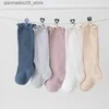 Skarpetki dla dzieci Dziewczyna Anti Slip Baby Cute Knee High Socks Childrens Mather Childrens Princess Cotton Long Socks Akcesoria dla dzieci Q240413