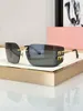 Lunettes de soleil de créateurs de luxe pour femmes MU54ys 54ys rétro-rimless de soleil sans bordure 54ZS 52YS TOP TOP QUALITÉ UV400 Designers Lunettes Nouvelles traces de tendance avec boîte d'origine