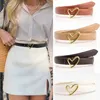 Belts Heart Shaped Belt Fashionable And Trendy Solid Color High-quality PU Metal Buckle Casual Dress Jeans Wild