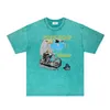 Rhude Brand Tshirts Designer T-shirts pour hommes et femmes vêtements de mode à la mode ZRH005 Locomotive volant volant pour faire de vieux t-shirts à manches courtes S-xxl