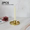 Świece 2PCS Vintage Iron Art Candlestick Home Party Prosty pojedynczy głowa ślubna stół stolik stołowy