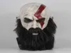 Game God of War 4 Kratos Mask con cosplay di barba Horror Latex Masches Celmetto Halloween PROPT SCARICA L2205304098226