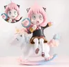 Anime Spy X Family Anya Figure Toys Loid Yor Forger Chibi Anua Figur med BASE Figur PVC Model Dolls Toy Gifts för barn