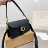 Shoulder bag crossbody designer bag crossbody bag tabby 26 black white solid colors luxury bag leather classic letters lady bag casual te042 C4