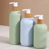 Bottiglie di stoccaggio Avocado Travel Bottle a lozione vuota con shampoo in bambù Shampoo Doccia in ghiottone Lavaggio del bagno Dispenser di sapone per il bagno