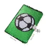 Notebook Lock Journal Diary paljett pojkar flickor anteckningsmedel fotbollsplanerare nyckel barn dagliga tjej fotboll journaler student skriver 240409