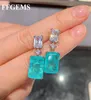 Chandelier en peluche ffgems brésilien paraiba émeraude tourmaline en argent boucle d'oreille créée en pierre bleue pour femmes bijoux fines wh3748442