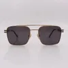 Gafas de sol Metal Bar Frame Square para hombre Mujeres Lentes de lente Fashion Ev400 Unisex