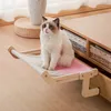 猫のハンモックハンディングカミタスベッド窓猫のための止まり木製の挿入カラックスの棚240407