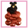Brésilien Human Hair 1B 350 ombre Two Tones Color Body Wave 3 Bundles Double Tofts 1B350 Produits capillaires 3 Pieceslot9489136