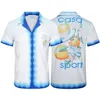 Дизайнерская футболка мужская рубашка футболка Casa Blanca Men Designer Top Wash Fashion Casual Casablanc Рубашки для мужской дизайнер