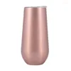 Tumbler 16 pacchetti di champagne senza stelo flauti di vino Tumbler 6 oz doppio isolato con coperchi cocktail infrangibili