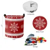 Sac à linge Christmas Flakes de neige rouge pliable panier gamin rangement rangement étanche.