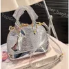 B Tote Fashion Handbag Detachable and adjustable Shoulder strap Zipper Tote Bag Shoulder bag Chain Messenger Bag Leather Handbag Shell purse