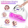 Drogers UV -gel nagellamp met 66 lamp kralen nageldroger 280W LED -licht voor gel nagellak snel uithardende professionele UV LED nagellamp